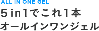 5in1でこれ1本でオールインワンジェル